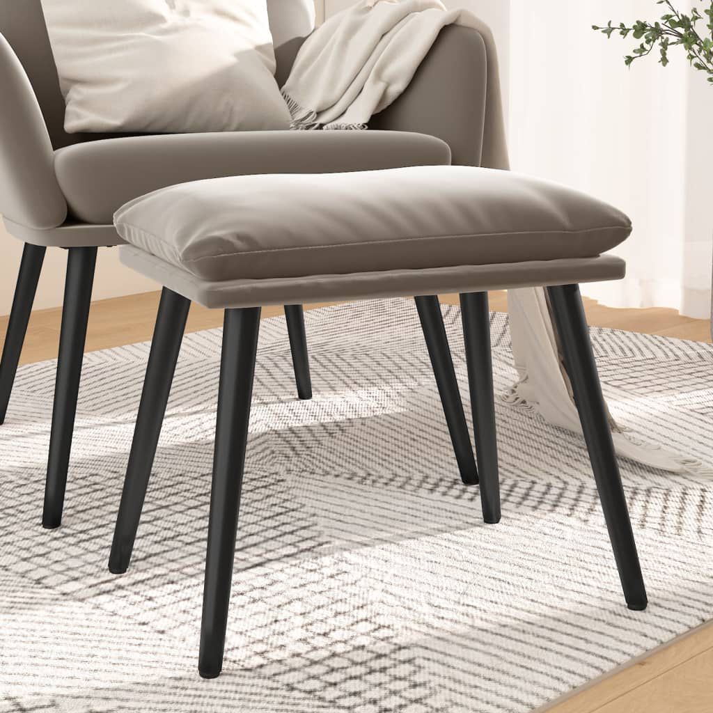 vidaXL Υποπόδιο Ανοιχτό Γκρι 45x29,5x35 εκ. Βελούδινο