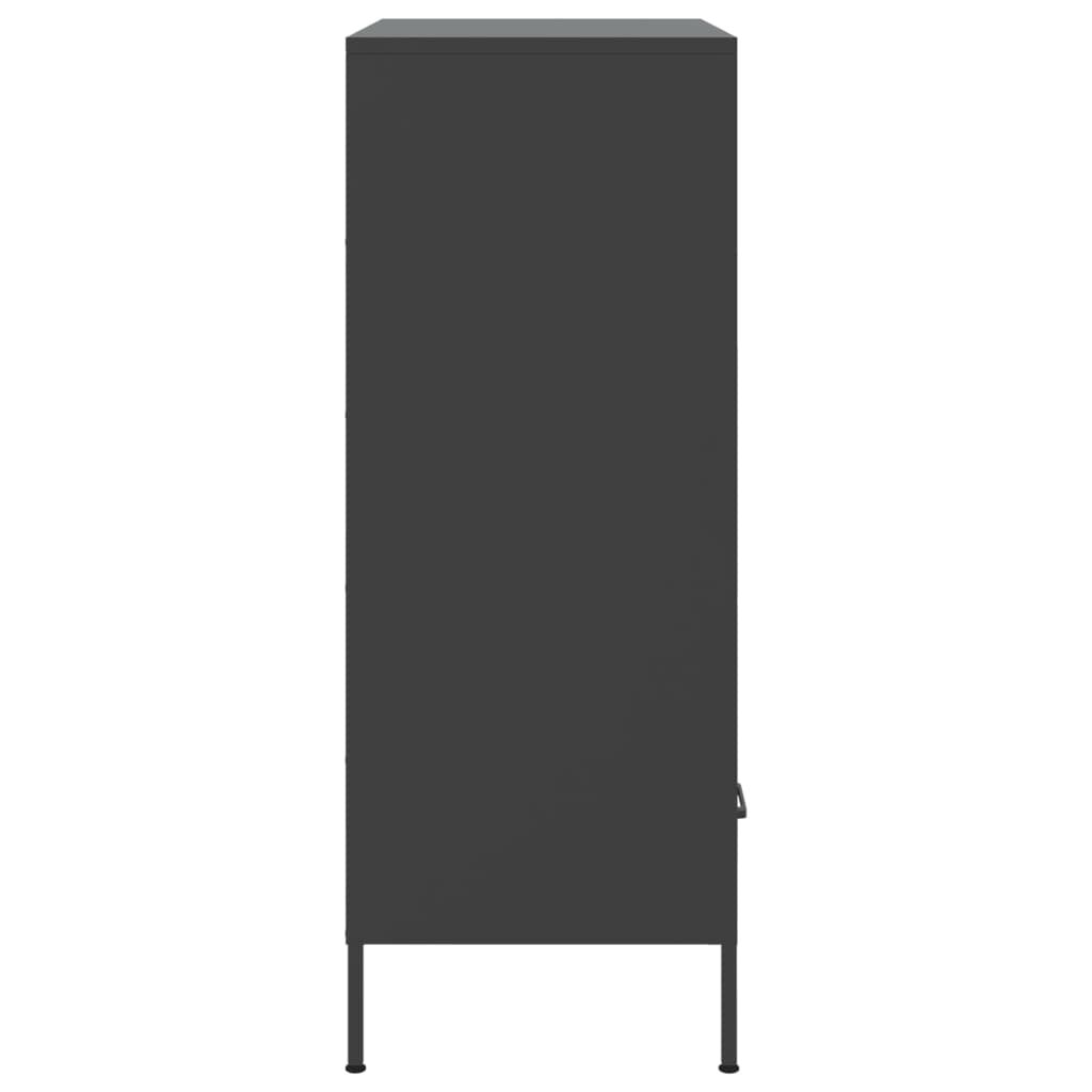 vidaXL Ντουλάπι Μαύρο 68 x 39 x 101,5 εκ. από Χάλυβα