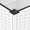 vidaXL Ζαρντινιέρα Κήπου με Καφασωτό Λευκή 120x40x136 εκ. Πολυπροπ.