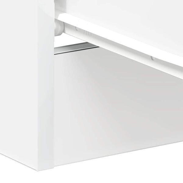 vidaXL Κομοδίνα 2 τεμ. Γυαλιστερό Λευκό 38x35x56 εκ. από Επεξ. Ξύλο