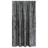 vidaXL Κουρτίνα με κουρτίνες 2 pcs Γκρι 140 x 140 cm Βελούδο