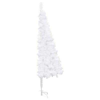 vidaXL Χριστουγεν Δέντρο Τεχν. Προφωτισμένο Γωνιακό Λευκό 120εκ PVC