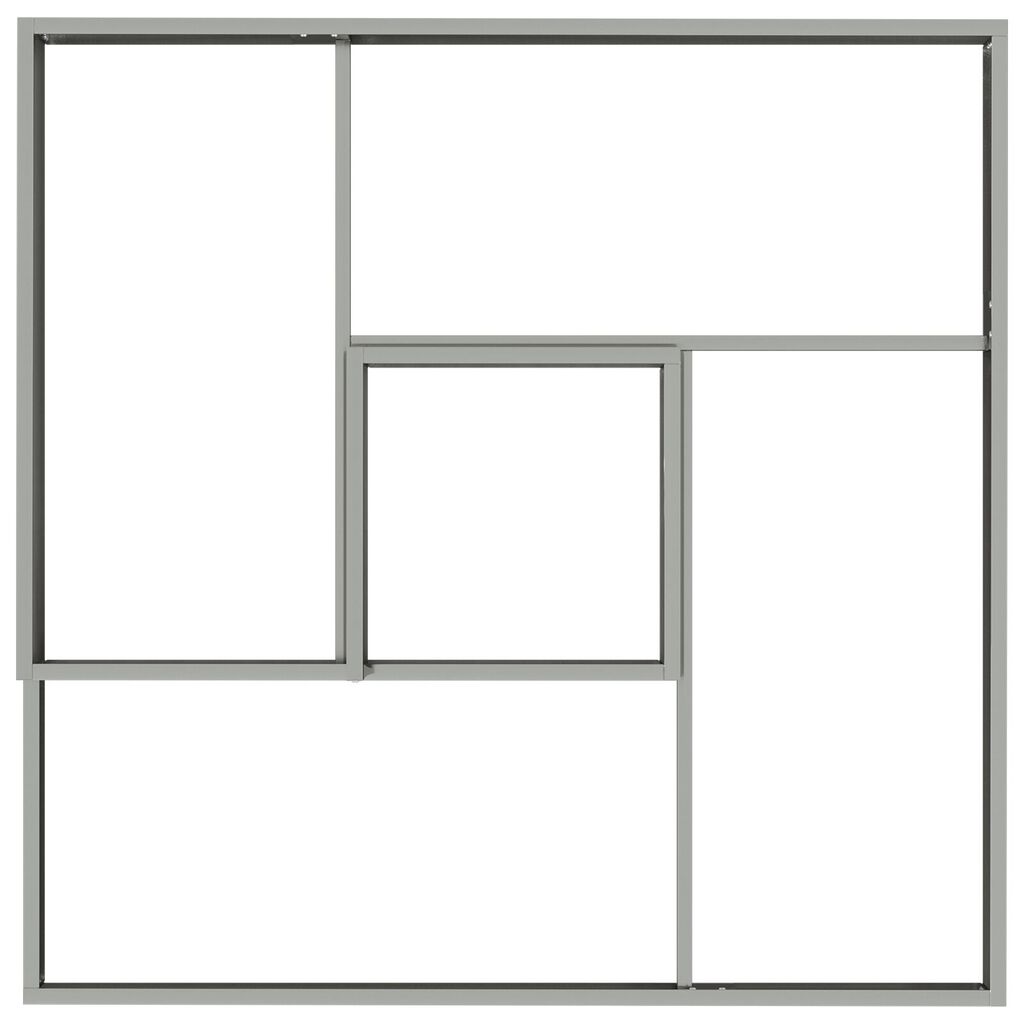 vidaXL Γλάστρα Κήπου Ασημί 100 x 100 x 50 cm Γαλβανισμένος χάλυβας