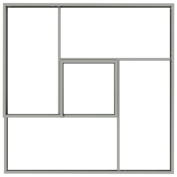 vidaXL Γλάστρα Κήπου Ασημί 100 x 100 x 50 cm Γαλβανισμένος χάλυβας
