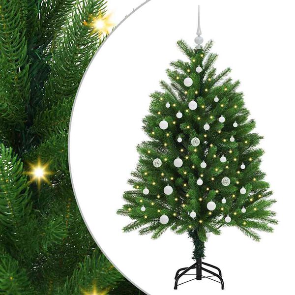vidaXL Χριστουγεννιάτικο Δέντρο με 150 LED με βάση Πράσινο 120 cm PE