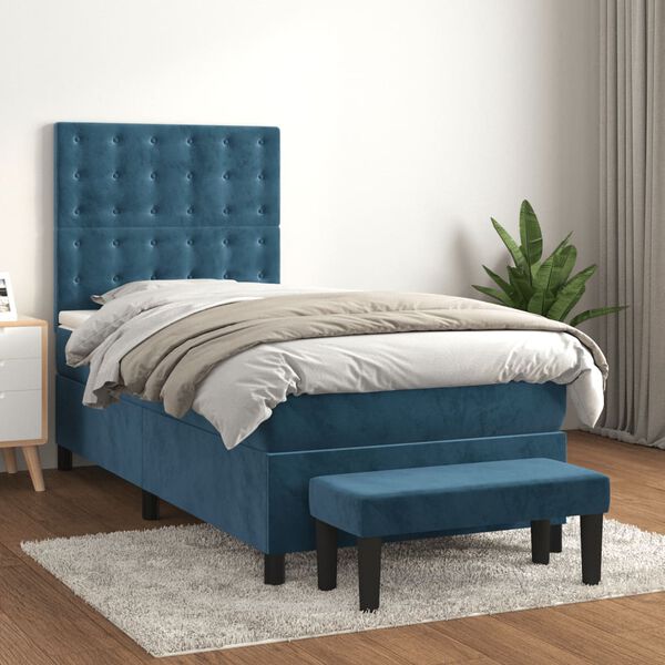 vidaXL &Kappa;&rho;&epsilon;&beta;ά&tau;&iota; Boxspring &mu;&epsilon; &Sigma;&tau;&rho;ώ&mu;&alpha; &Sigma;&kappa;&omicron;ύ&rho;&omicron; &Mu;&pi;&lambda;&epsilon; 90x190 &epsilon;&kappa;. &Beta;&epsilon;&lambda;&omicron;ύ&delta;&iota;&nu;&omicron;