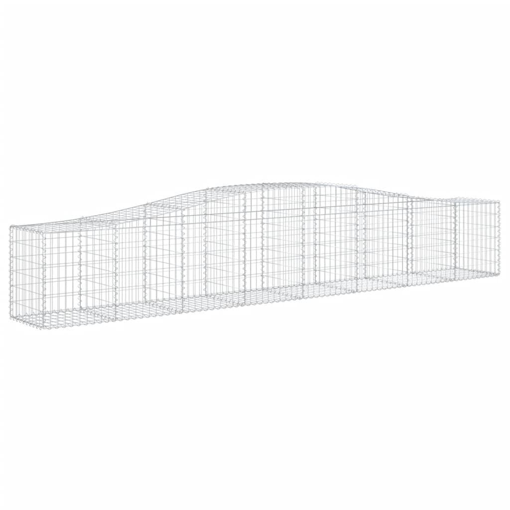 vidaXL Συρματοκιβώτια Τοξωτά 6 τεμ. 400x50x60/80 εκ. Γαλβαν. Ατσάλι
