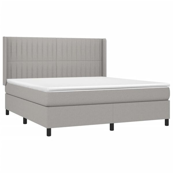 vidaXL &Kappa;&rho;&epsilon;&beta;ά&tau;&iota; Boxspring &mu;&epsilon; &Sigma;&tau;&rho;ώ&mu;&alpha; &Alpha;&nu;&omicron;&iota;&chi;&tau;ό &Gamma;&kappa;&rho;&iota; 180x200 &epsilon;&kappa;. &Upsilon;&phi;&alpha;&sigma;&mu;ά&tau;&iota;&nu;&omicron;