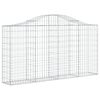 vidaXL Συρματοκιβώτια Τοξωτά 5 τεμ. 200x30x100/120 εκ. Γαλβαν. Ατσάλι