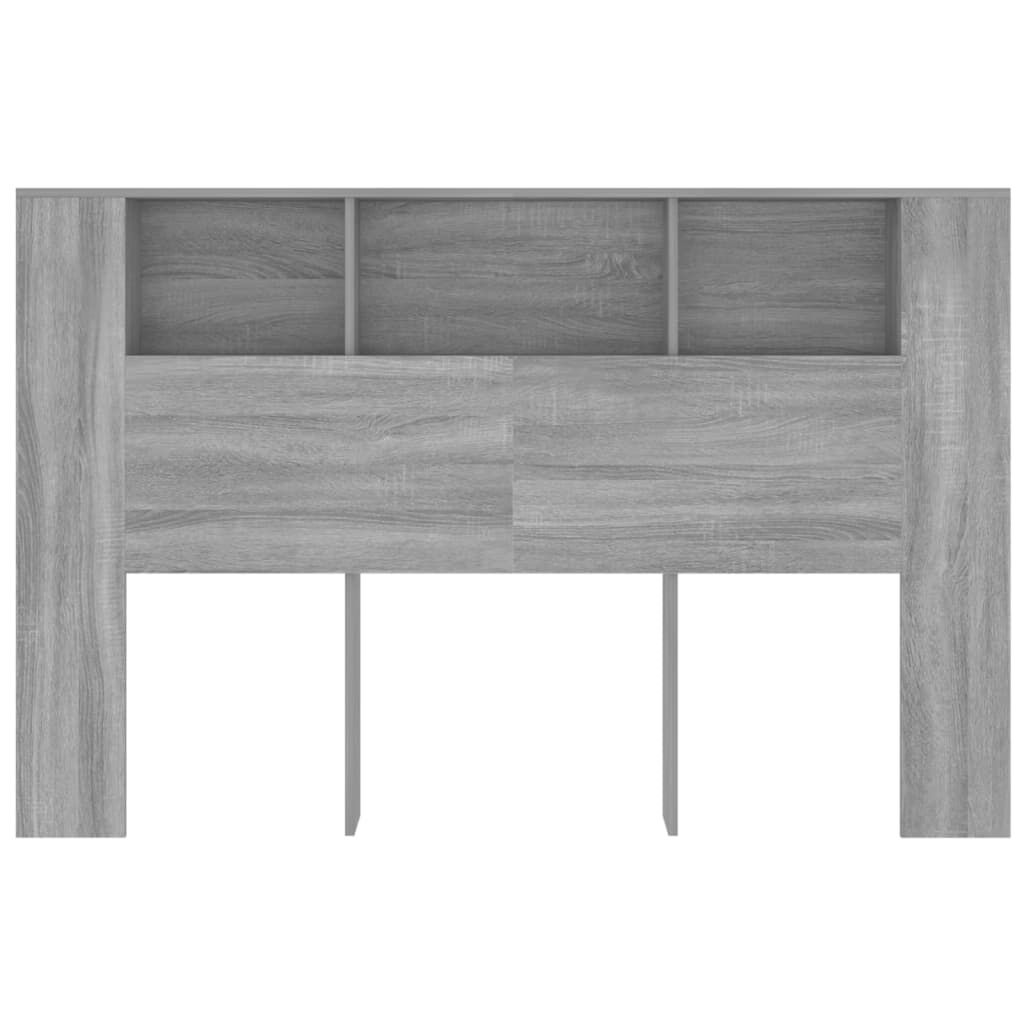 vidaXL Κεφαλάρι Με Αποθηκευτικό Χώρο Γκρι Sonoma 160x18,5x104,5 εκ.