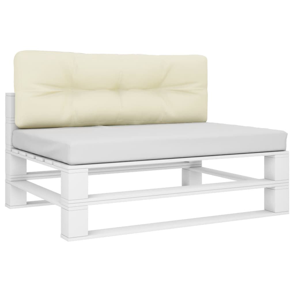 vidaXL Μαξιλάρι Παλέτας Κρεμ 120 x 40 x 12 εκ. Υφασμάτινο