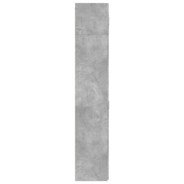 vidaXL Ραφιέρα με Ντουλάπια Γκρι Σκυροδέμ. 70x42,5x225 εκ. Επεξ. Ξύλο