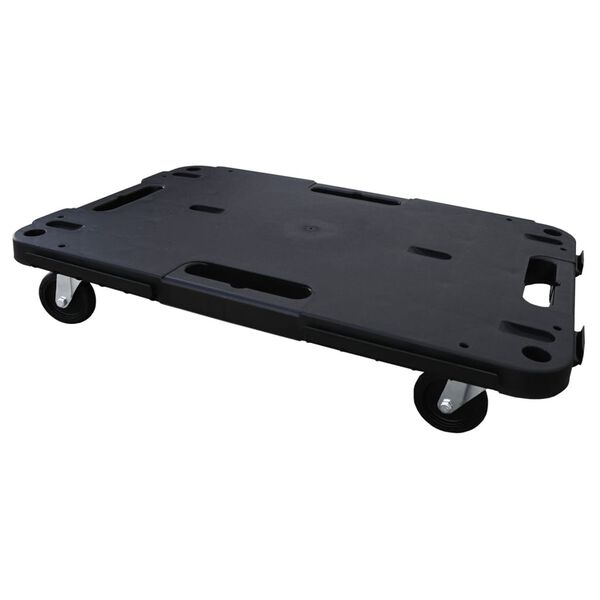 vidaXL Τρόλεϊ Μεταφοράς 5 Τεμ. Μαύρα 58 x 38 x 12 εκ. Πολυπροπυλένιο
