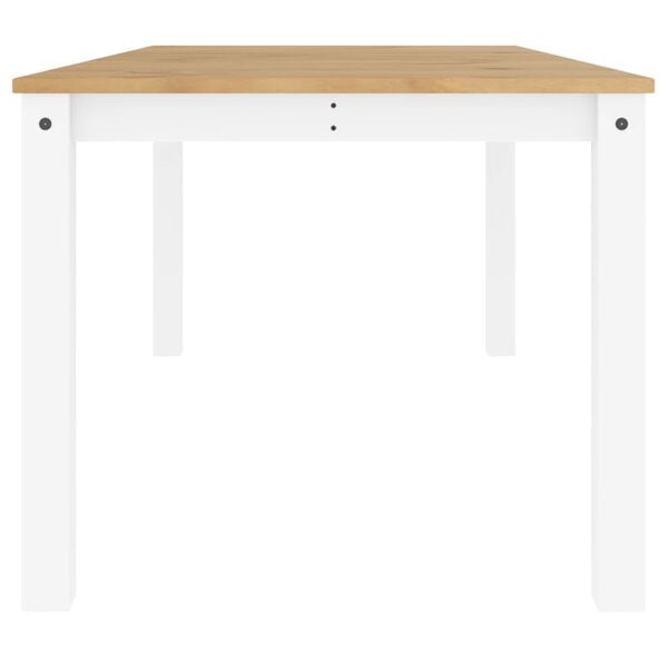 vidaXL Τραπεζαρία Panama Λευκό 180 x 90 x 75 εκ. από Μασίφ Ξύλο Πεύκου