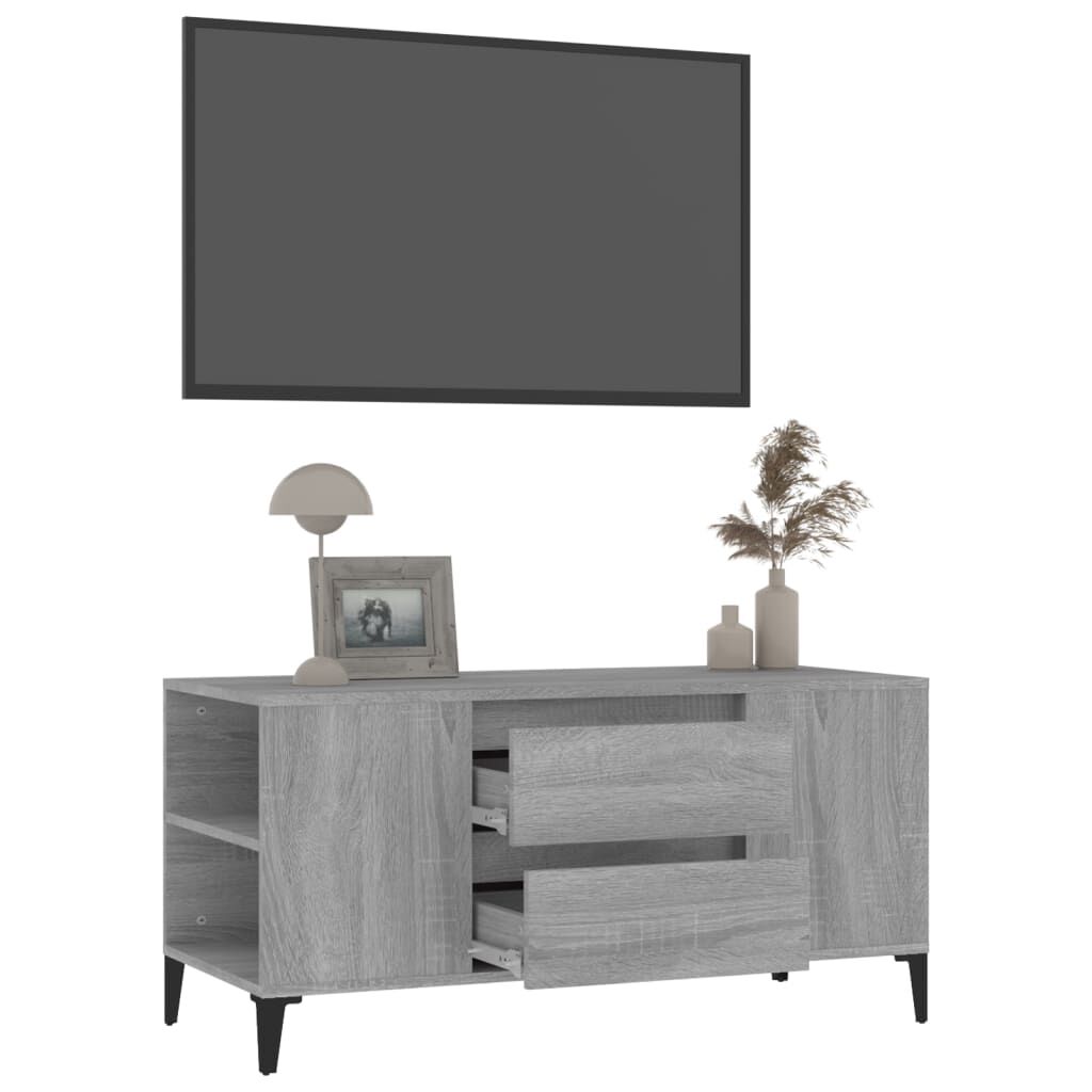 vidaXL Έπιπλο Τηλεόρασης Γκρι Sonoma 102x44,5x50 εκ. από Επεξεργ. Ξύλο