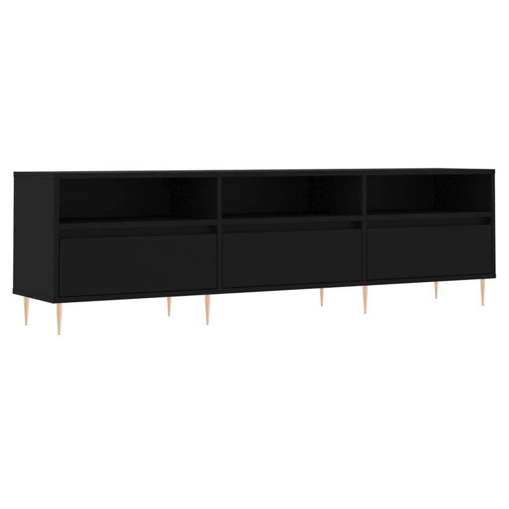 vidaXL Έπιπλο Τηλεόρασης Μαύρο 150x30x44,5 εκ. Επεξεργασμένο Ξύλο