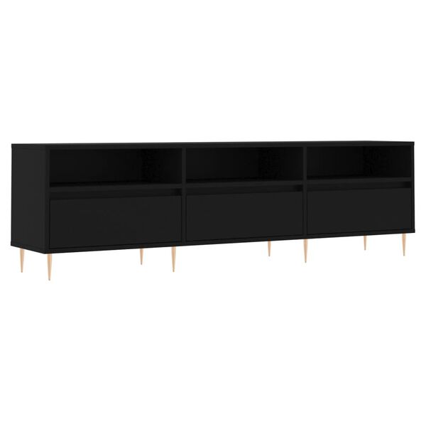 vidaXL Έπιπλο Τηλεόρασης Μαύρο 150x30x44,5 εκ. Επεξεργασμένο Ξύλο