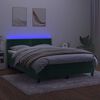 vidaXL &Kappa;&rho;&epsilon;&beta;ά&tau;&iota; Boxspring &mu;&epsilon; &Sigma;&tau;&rho;ώ&mu;&alpha; & LED &Sigma;&kappa;. &Pi;&rho;ά&sigma;&iota;&nu;&omicron; 140x200&epsilon;&kappa; &Beta;&epsilon;&lambda;&omicron;ύ&delta;&omicron;