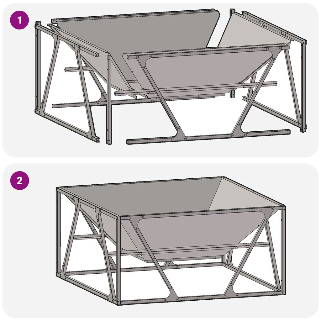 vidaXL Τζάκι Τετράγωνο 80x80x40 εκ Στιβαρό Ατσάλι