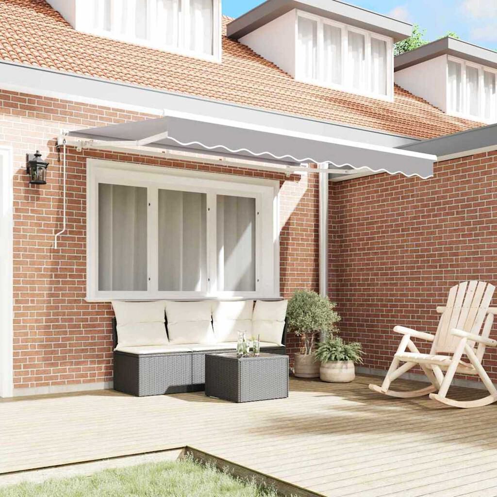 vidaXL Σκηνίτσα Αναδιπλούμενη Ανοιχτό γκρι 350 x 200 cm
