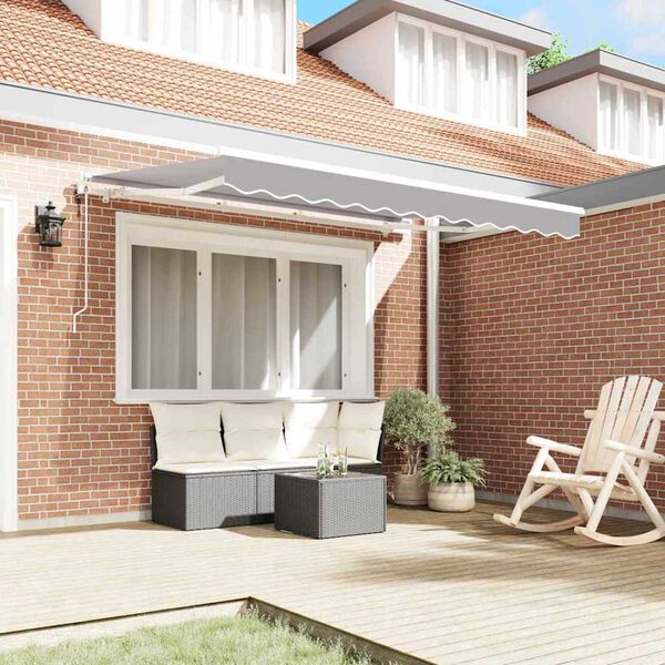 vidaXL Σκηνίτσα Αναδιπλούμενη Ανοιχτό γκρι 350 x 200 cm