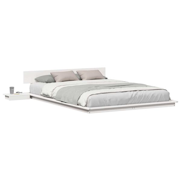 vidaXL Σκελετός Κρεβατιού Λευκό 160 x 200 cm ξύλο
