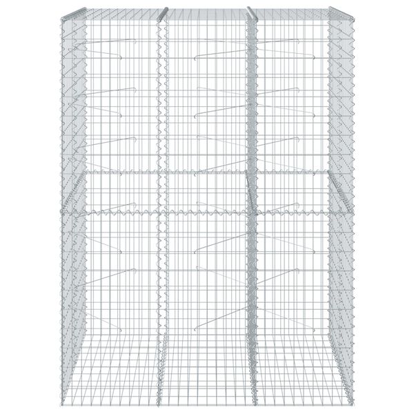 vidaXL Συρματοκιβώτιο με Κάλυμμα 150x100x200εκ από Γαλβανισμένο Χάλυβα
