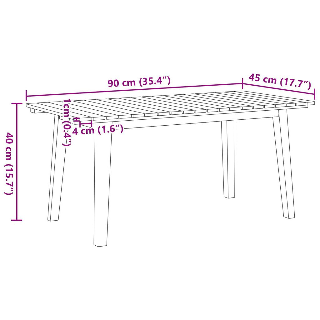 vidaXL Σετ Εξωτερικής Τραπέζης 3 pcs Καφέ Μασίφ ξύλο ακακίας