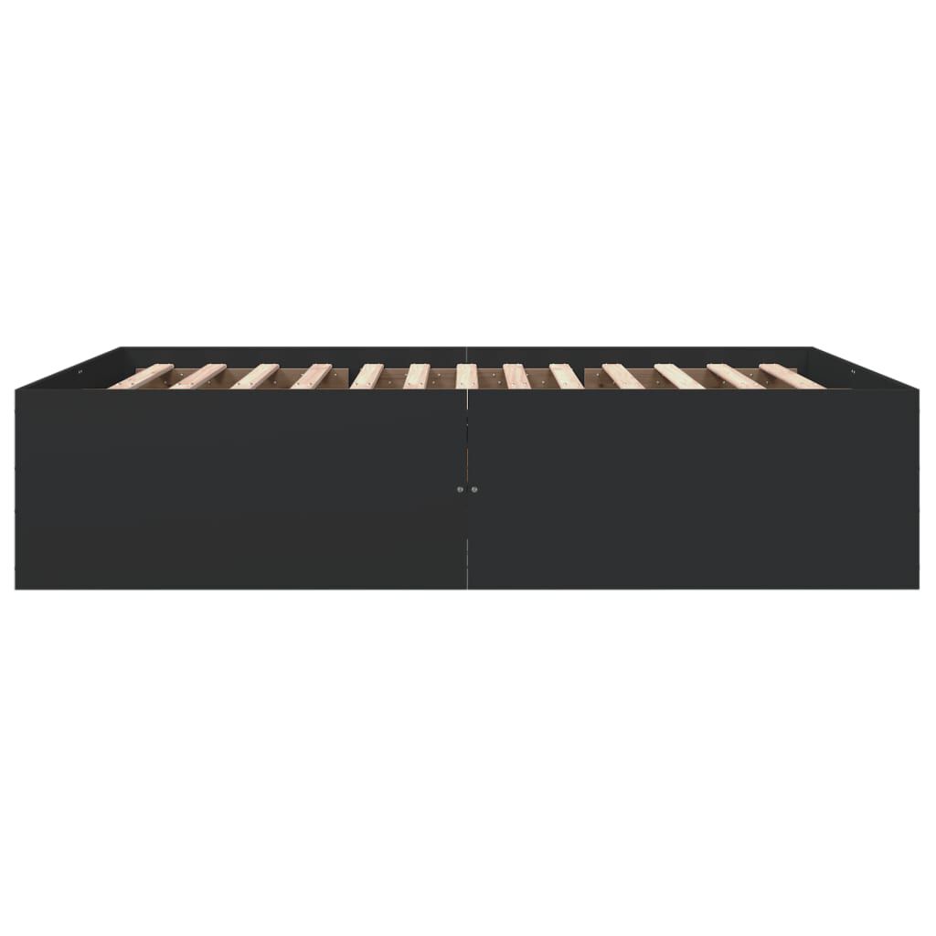 vidaXL Πλαίσιο Κρεβατιού Μαύρο 160 x 200 εκ. από Επεξεργασμένο Ξύλο