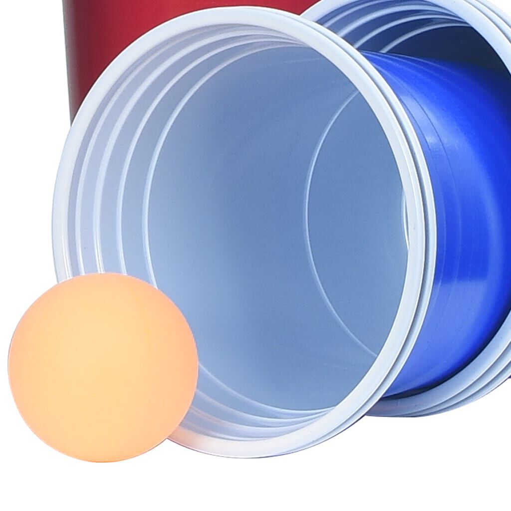 vidaXL Τραπέζι Beer Pong Πτυσσόμενο με Ποτήρια και Μπάλες 240 εκ.