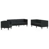 vidaXL Σετ Καναπέ 3 pcs Μαύρο 194 x 74.5 x 70.5 εκ. Τεχνητό δέρμα