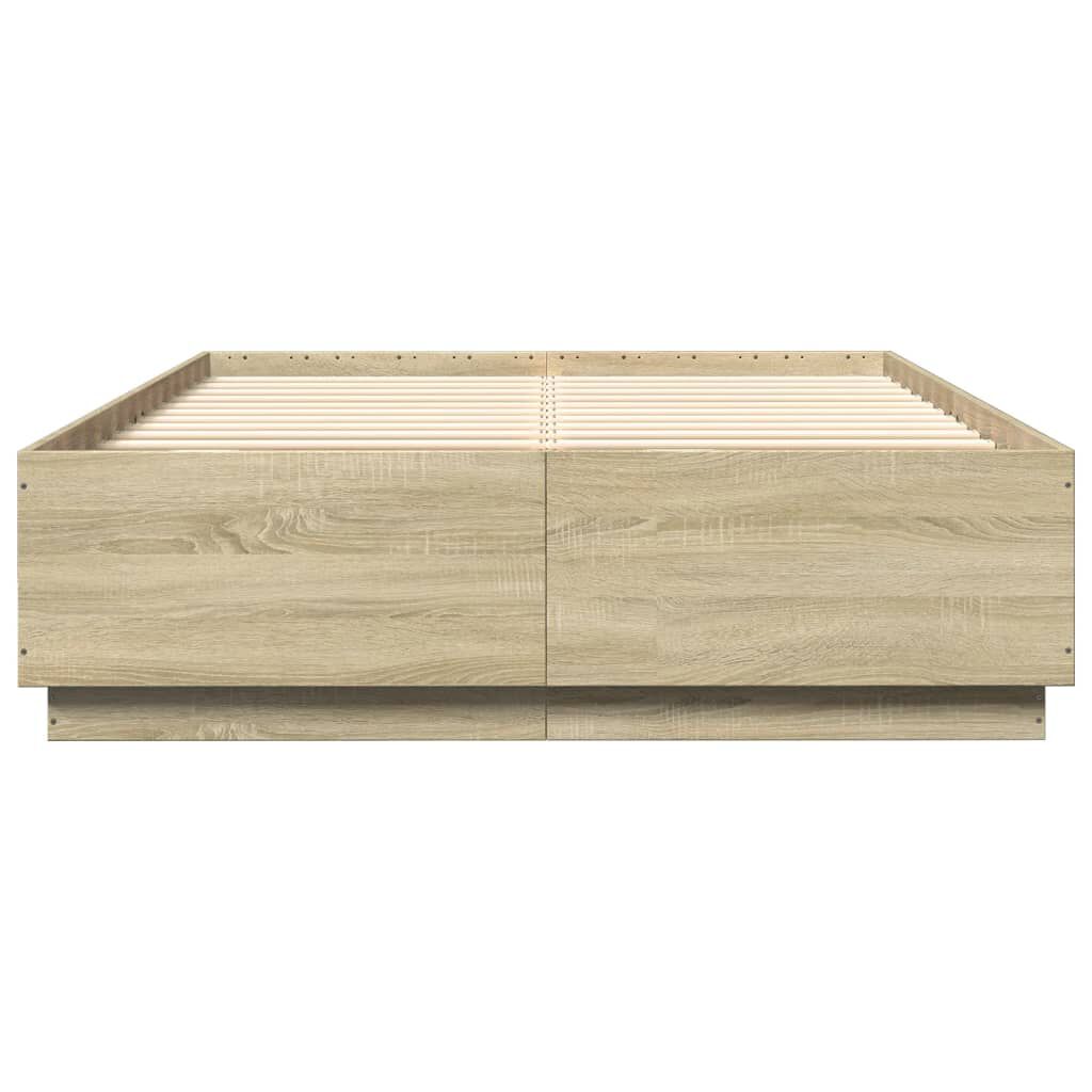 vidaXL Πλαίσιο Κρεβατιού Sonoma Δρυς 120x200 εκ. Επεξεργασμένο Ξύλο