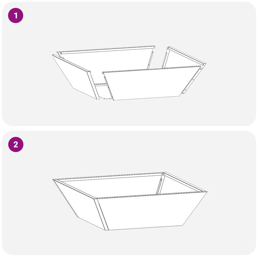 vidaXL Σέτ Μαύρων Πλαστικών Γλαστρών 50 x 50 x 15 εκ.