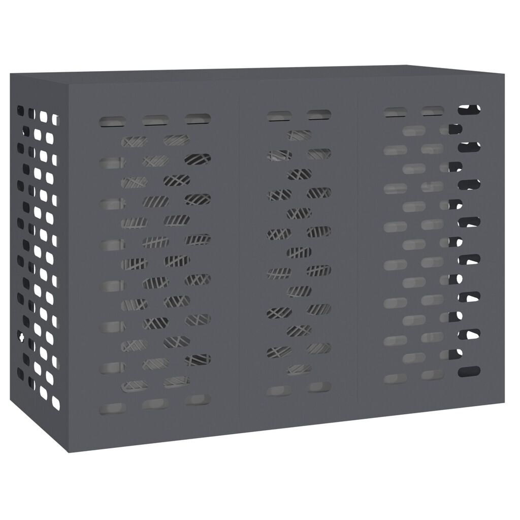 vidaXL Κάλυμμα Κλιματιστικού Ανθρακί 110x50x80 εκ Χάλυβας