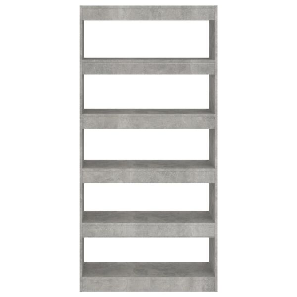 vidaXL Βιβλιοθήκη/Διαχωρισ. Χώρου Γκρι Σκυρ. 80x30x166 εκ. Επεξ. Ξύλο