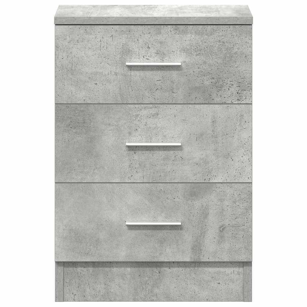 vidaXL Κομοδίνα 2 τεμ. Γκρι Σκυροδέματος 38x35x56 εκ. από Επεξ. Ξύλο