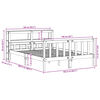 vidaXL Σκελετός Κρεβατιού Χωρίς Στρώμα 160x200 εκ Μασίφ Ξύλο Πεύκου