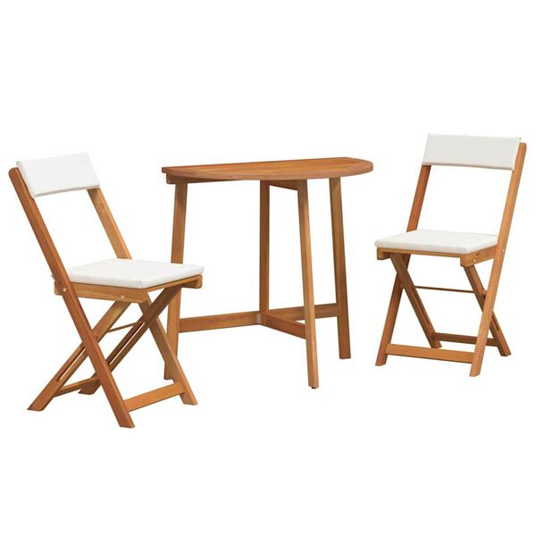 vidaXL Σετ μπιστρό 3 pcs Καφέ Μασίφ ξύλο ακακίας