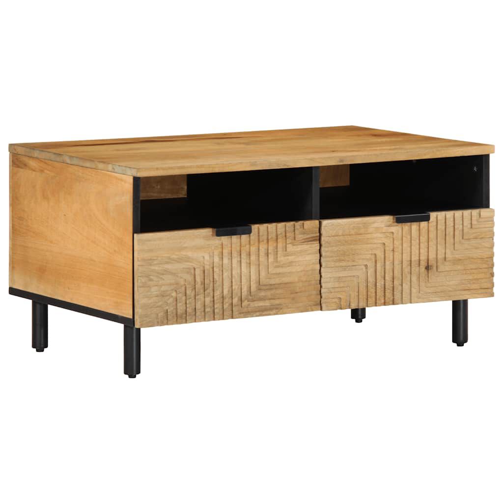 vidaXL Τραπεζάκι σαλονιού καφέ 80x54x40 cm μασίφ ξύλο Mango
