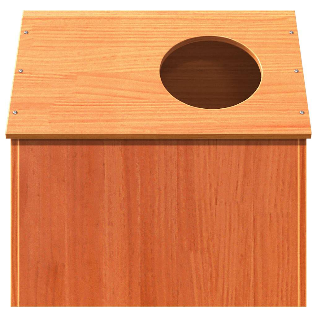 vidaXL Σπίτι για γάτες Wax Brown 41x50x50 cm Στερεό ξύλο πεύκο
