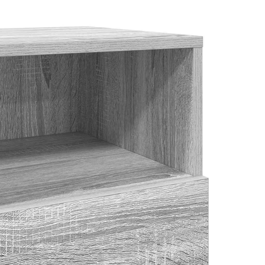 vidaXL Κομοδίνο με 2 συρτάρια Γκρι Sonoma 36x36x68 εκ.
