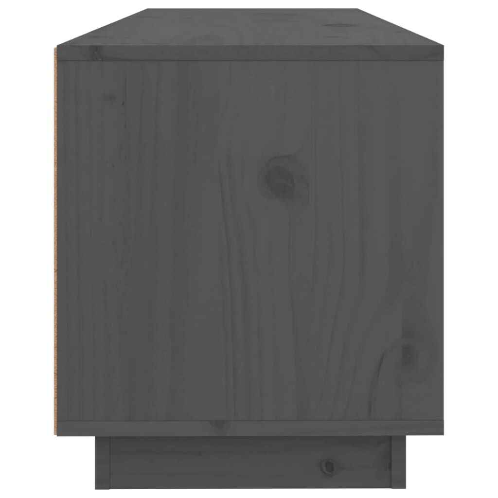 vidaXL Έπιπλο Τηλεόρασης Γκρι 100x34x40 εκ. από Μασίφ Ξύλο Πεύκου