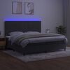 vidaXL &Kappa;&rho;&epsilon;&beta;ά&tau;&iota; Boxspring &mu;&epsilon; &Sigma;&tau;&rho;ώ&mu;&alpha; & LED &Sigma;&kappa;. &Gamma;&kappa;&rho;&iota; 200x200&epsilon;&kappa;. &Beta;&epsilon;&lambda;&omicron;ύ&delta;&iota;&nu;&omicron;