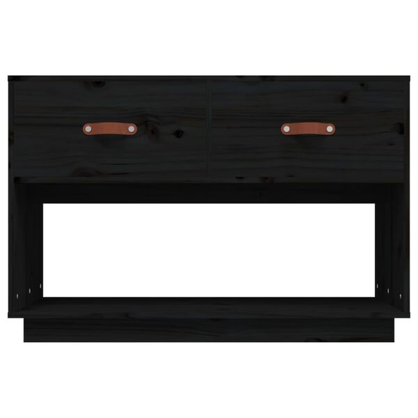 vidaXL Έπιπλο Τηλεόρασης Μαύρο 90x40x60 εκ. από Μασίφ Ξύλο Πεύκου