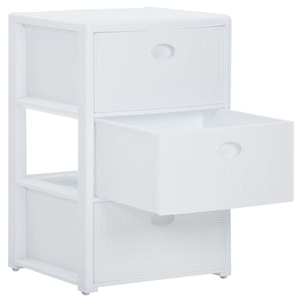 vidaXL Συρταριέρα με 3 Συρτάρια Λευκή 40 x 40 x 60 εκ.