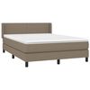 vidaXL Κρεβάτι Boxspring με Στρώμα Taupe 140x190 εκ. Υφασμάτινο