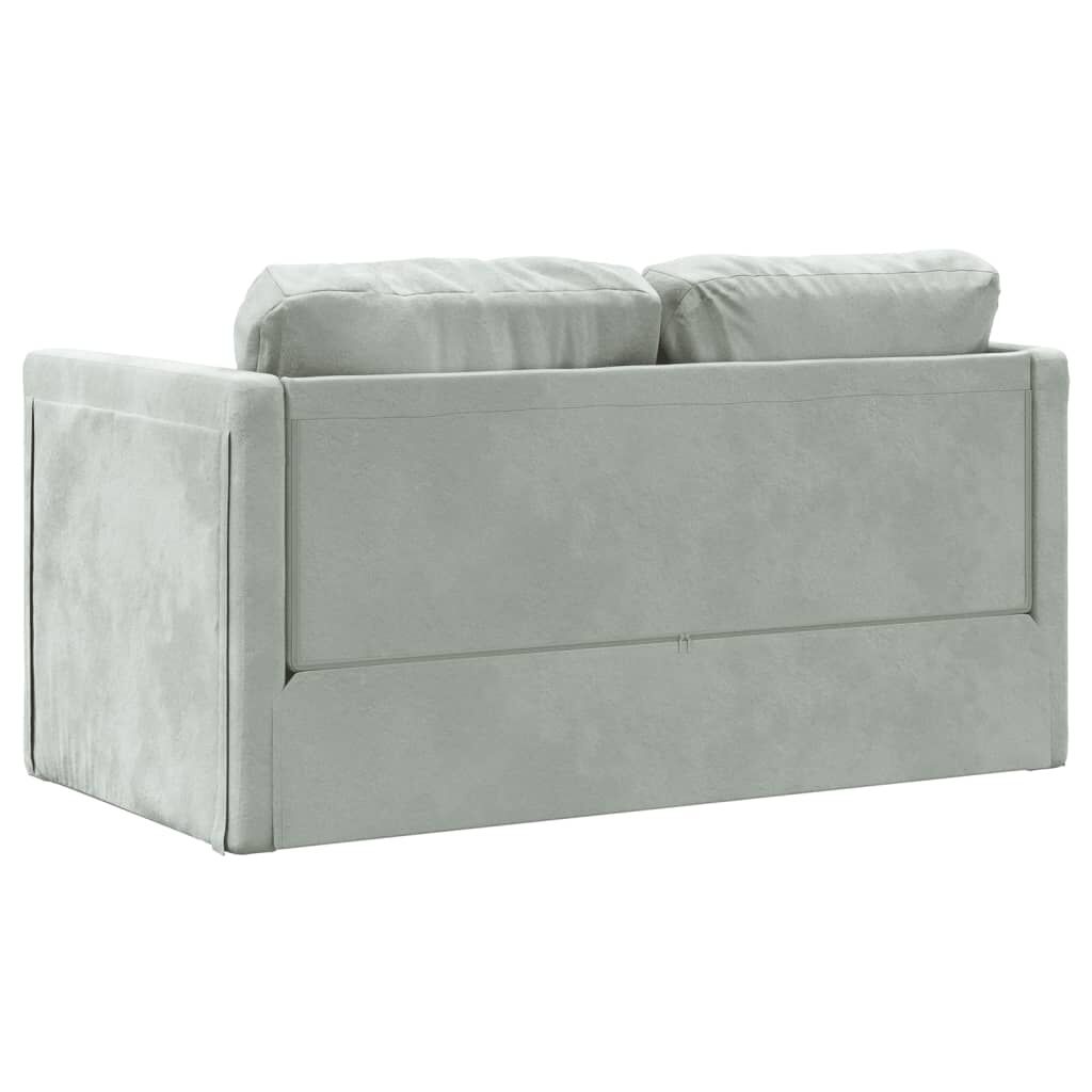 vidaXL Καναπές-Κρεβάτι Δαπέδου 2 σε 1 Αν. Γκρι 122x204x55 εκ. Βελούδο