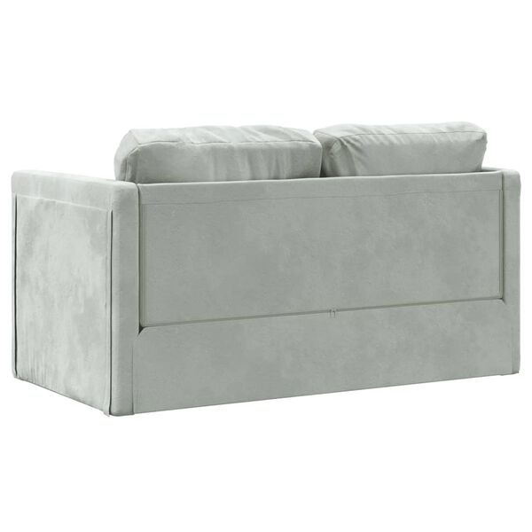 vidaXL Καναπές-Κρεβάτι Δαπέδου 2 σε 1 Αν. Γκρι 122x204x55 εκ. Βελούδο