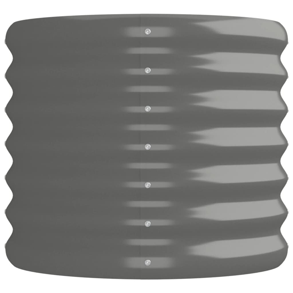 vidaXL Ζαρντινιέρα Υπερυψωμένη Γκρι 152x40x36 εκ. Ατσάλι Ηλεκτρ. Βαφή