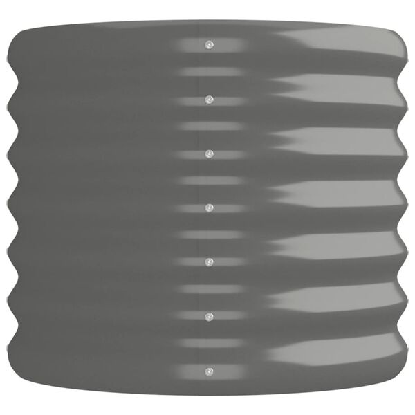 vidaXL Ζαρντινιέρα Υπερυψωμένη Γκρι 152x40x36 εκ. Ατσάλι Ηλεκτρ. Βαφή